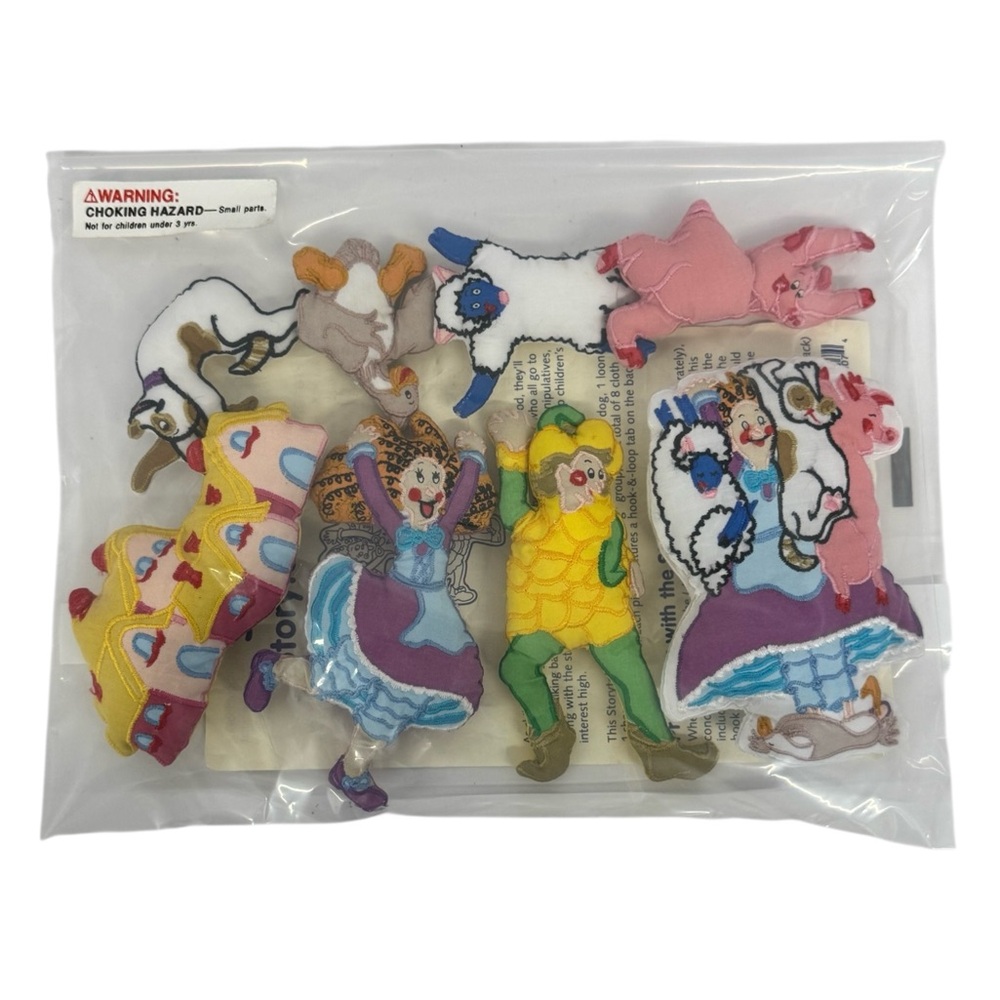 Vintage Lakeshore 1992 Silly Sally Storytelling Kit 8 Cloth Figures-Instructions